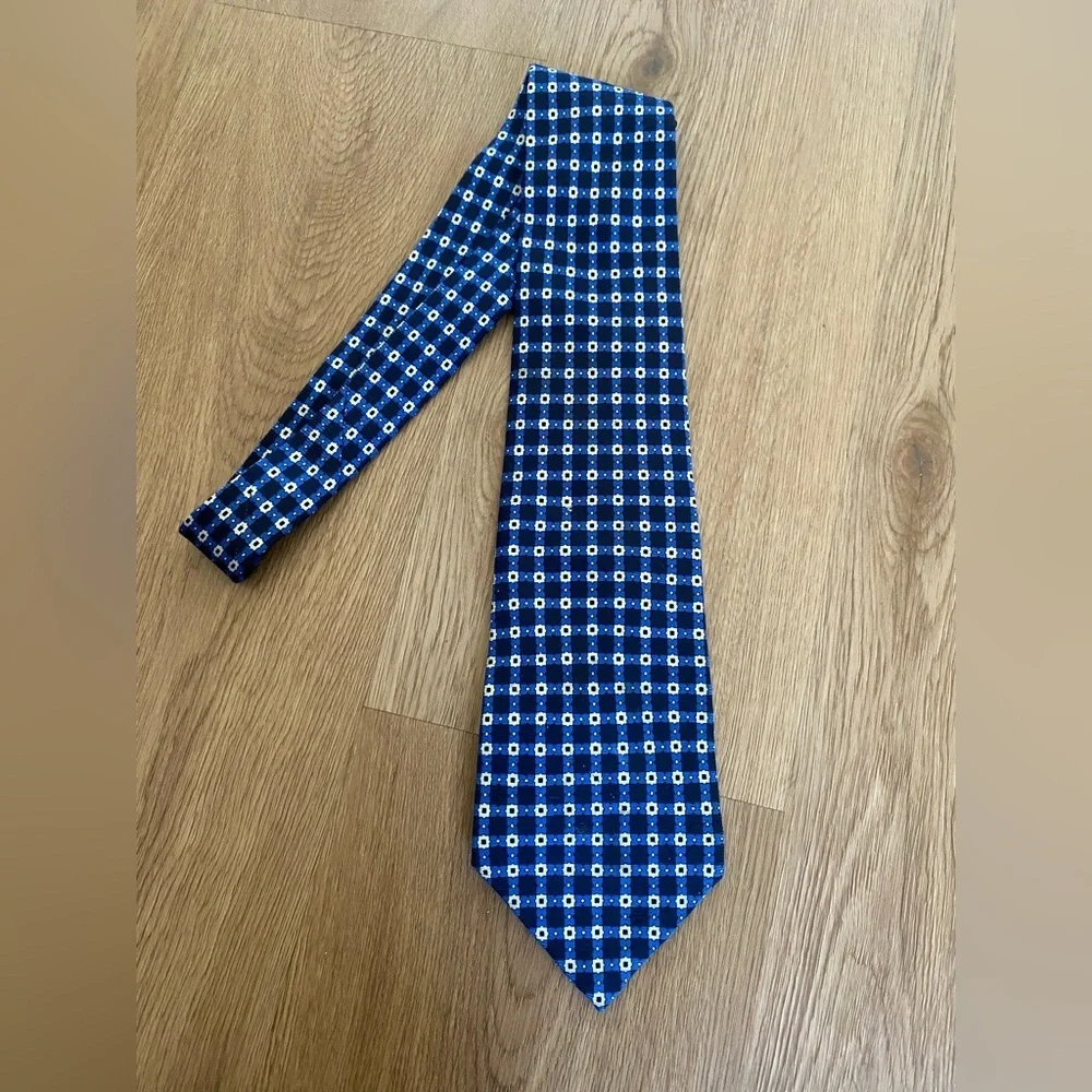 Polo by Ralph Lauren Blue Geometric Tie